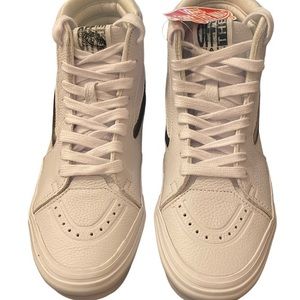 Vans Sk8 Hi Reissue Premium Leather White/Black Mens Size 6, Women’s 7.5 NWOB